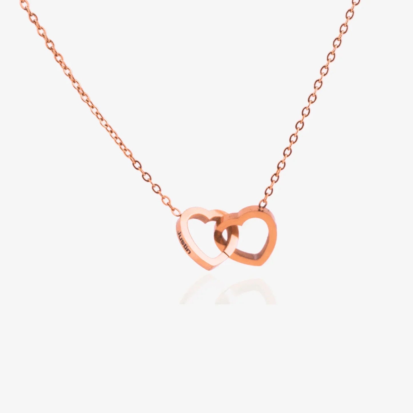 Rosa eterna con collar grabado